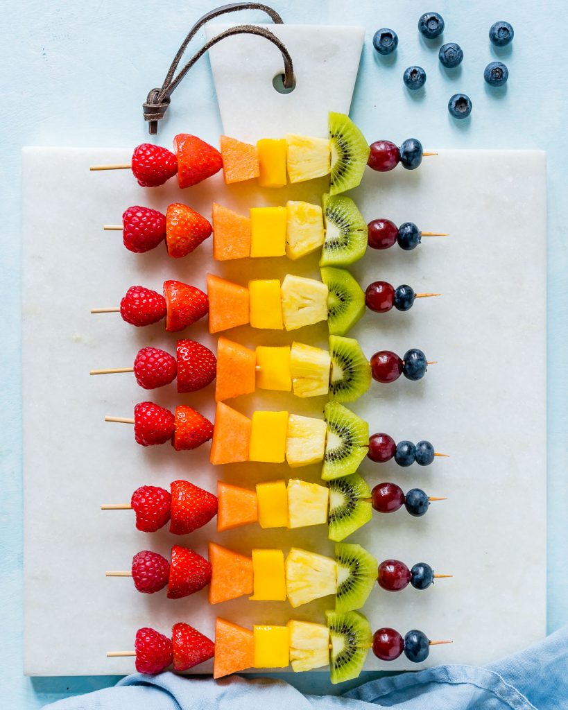 Rainbow Fruit Skewers Clean Food Crush
