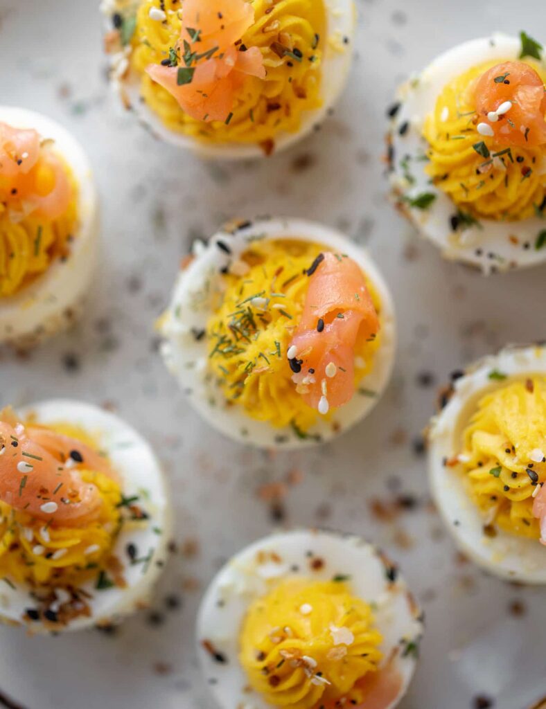 Smoked Salmon Deviled Eggs How Sweet Eats