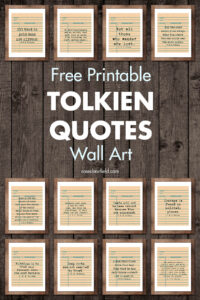 Free Printable Tolkien Quotes Wall Art