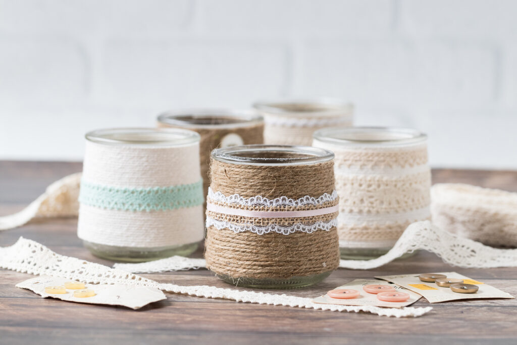 Vintage-Inspired Twine-Wrapped Oui Jars