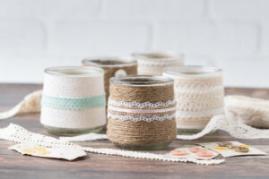 Vintage-Inspired Twine-Wrapped Oui Jars