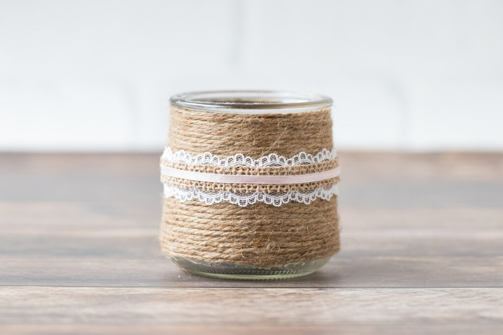 Vintage-Inspired Twine-Wrapped Oui Jar