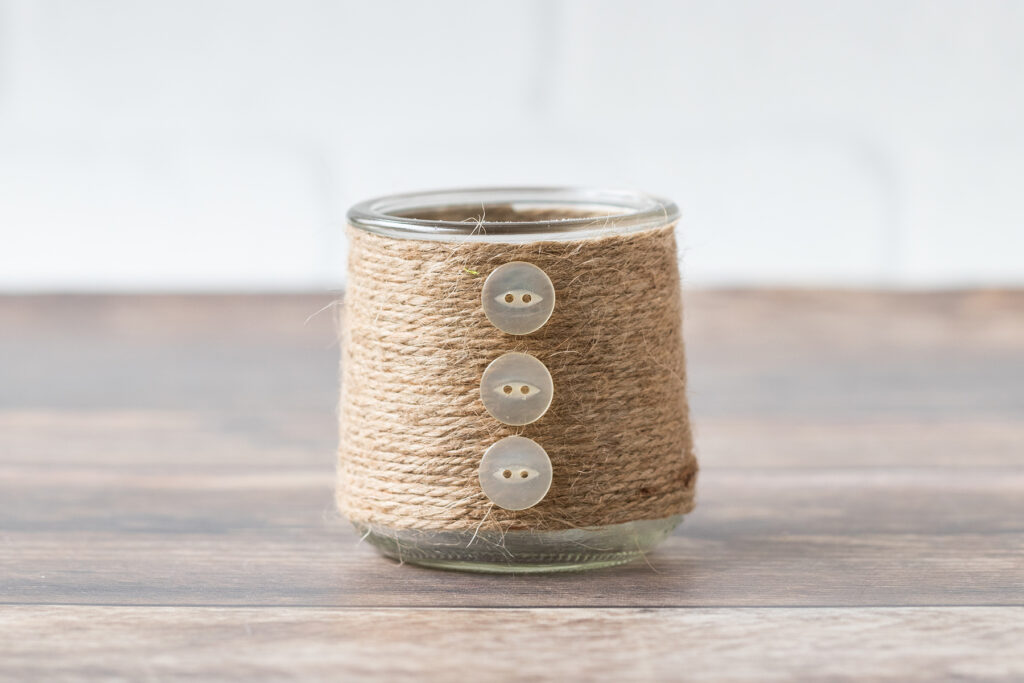 Vintage-Inspired Twine-Wrapped Oui Jar