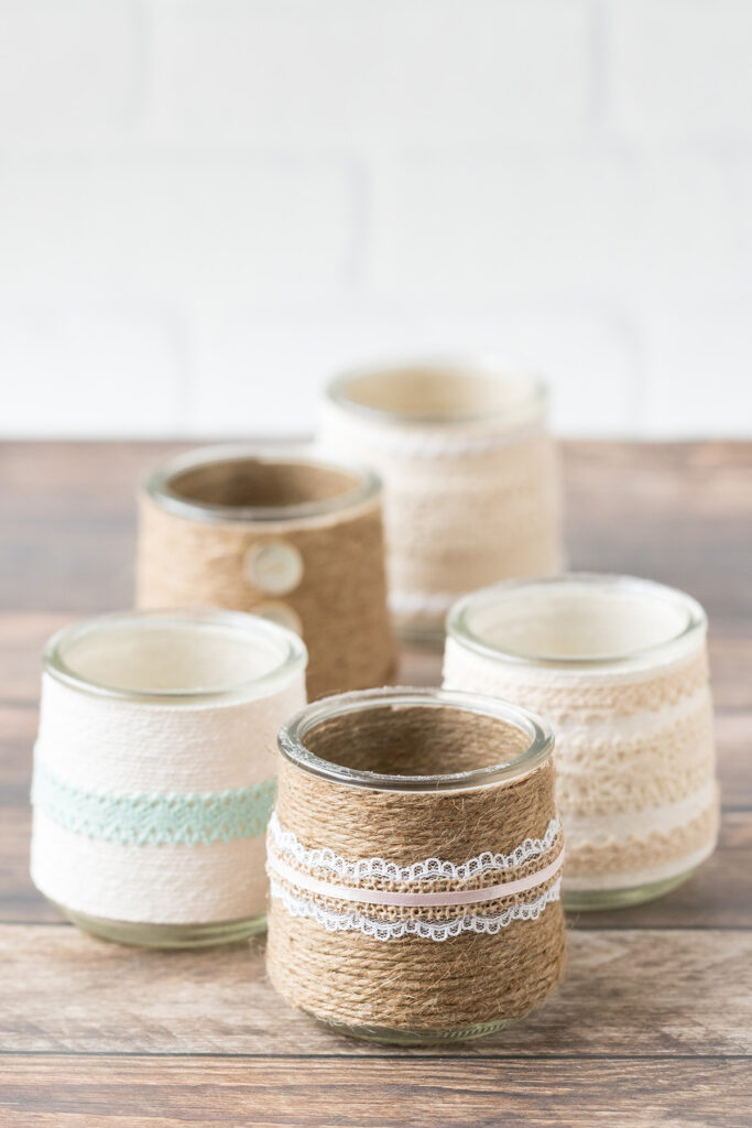 Upcycled Vintage Inspired Oui Jars