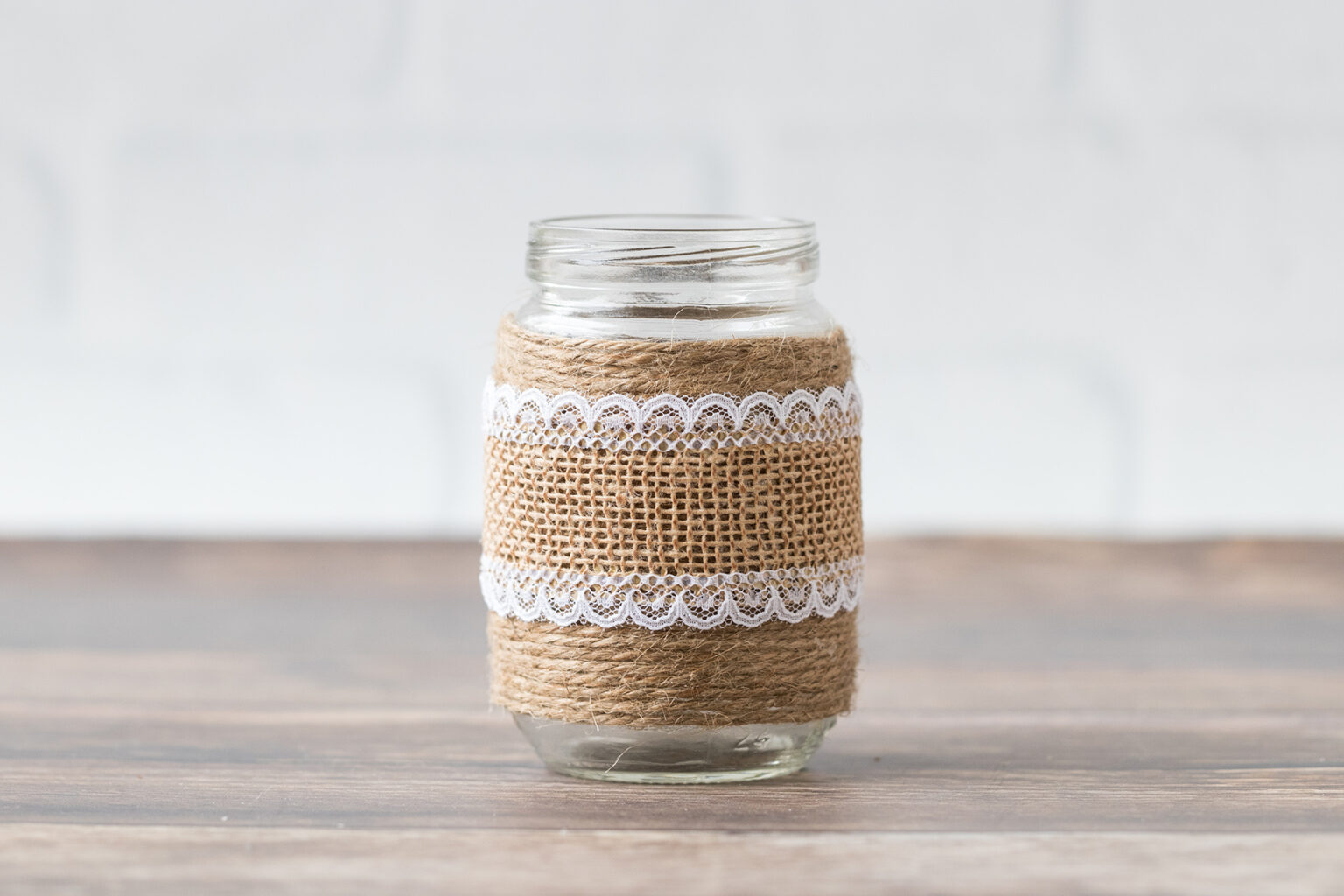 VintageInspired TwineWrapped Oui Yogurt Jars Rose Clearfield