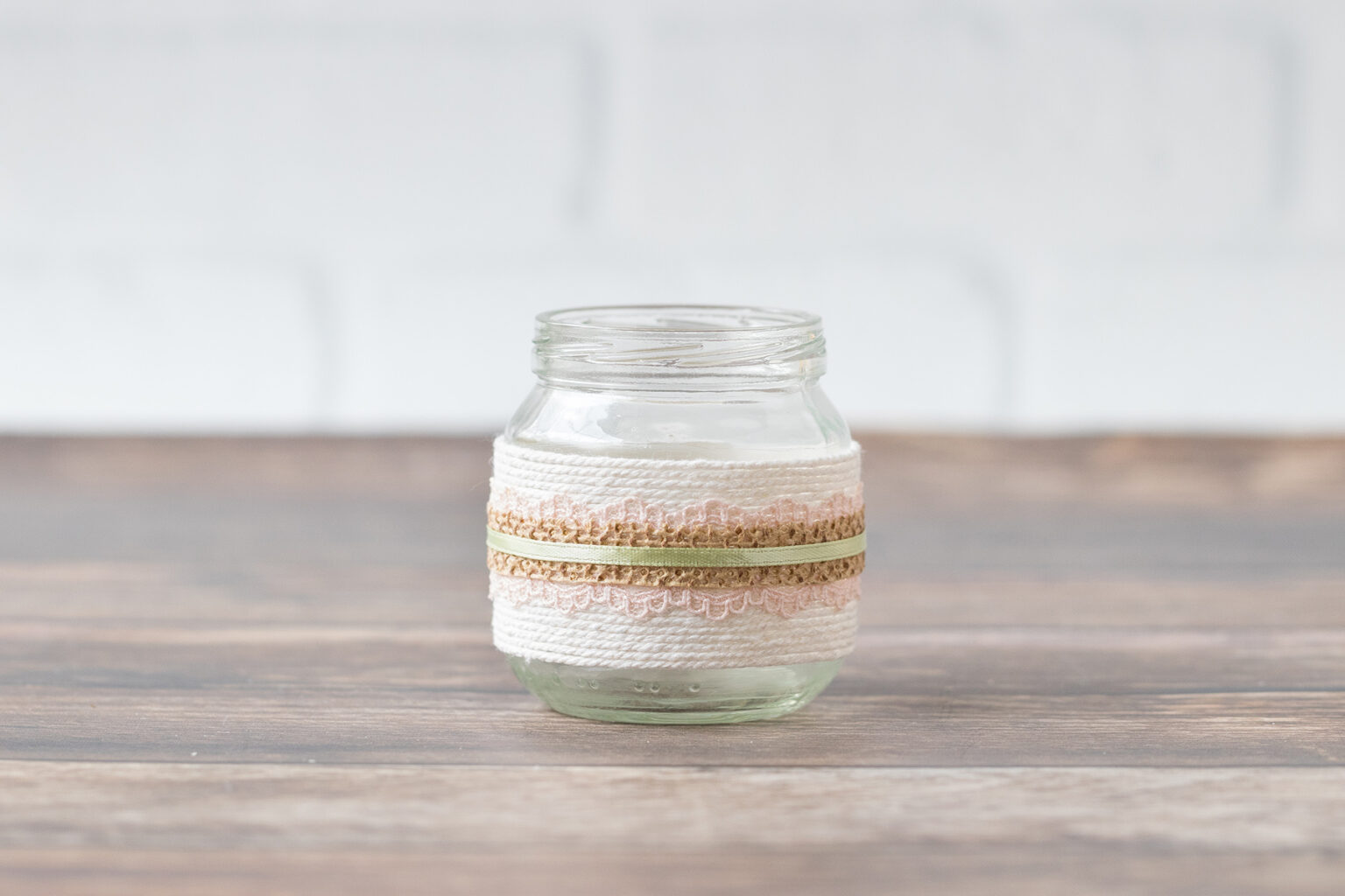 VintageInspired TwineWrapped Oui Yogurt Jars • Rose Clearfield
