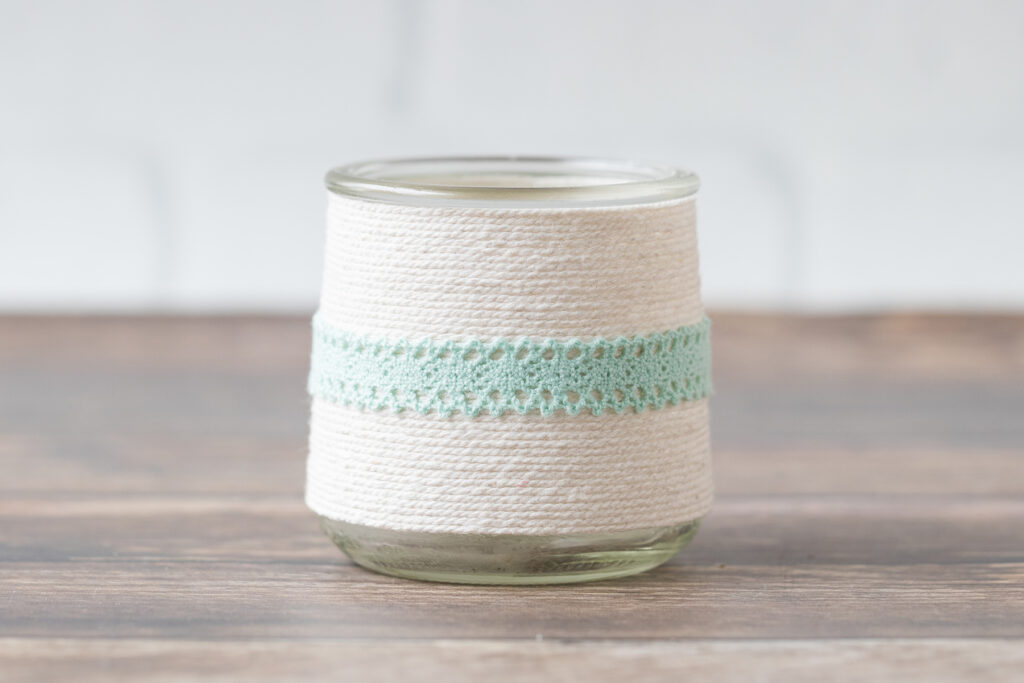 Vintage-Inspired Twine-Wrapped Oui Jar