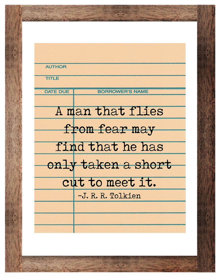 Free Printable Library Card Tolkien Quotes Wall Art • Rose Clearfield