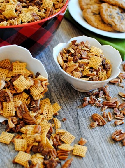 Apple Pie Spice Chex Mix Peanut Butter Fingers