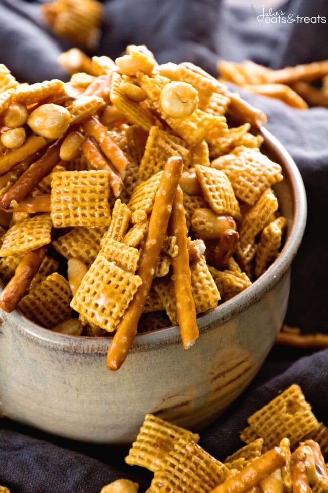 Caramel Chex Mix Julie's Eats and Treats