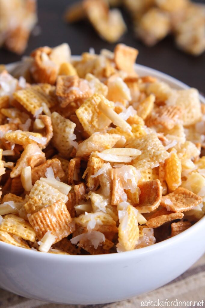 Coconut Almond Chex Mix Eat Cake for Dinner