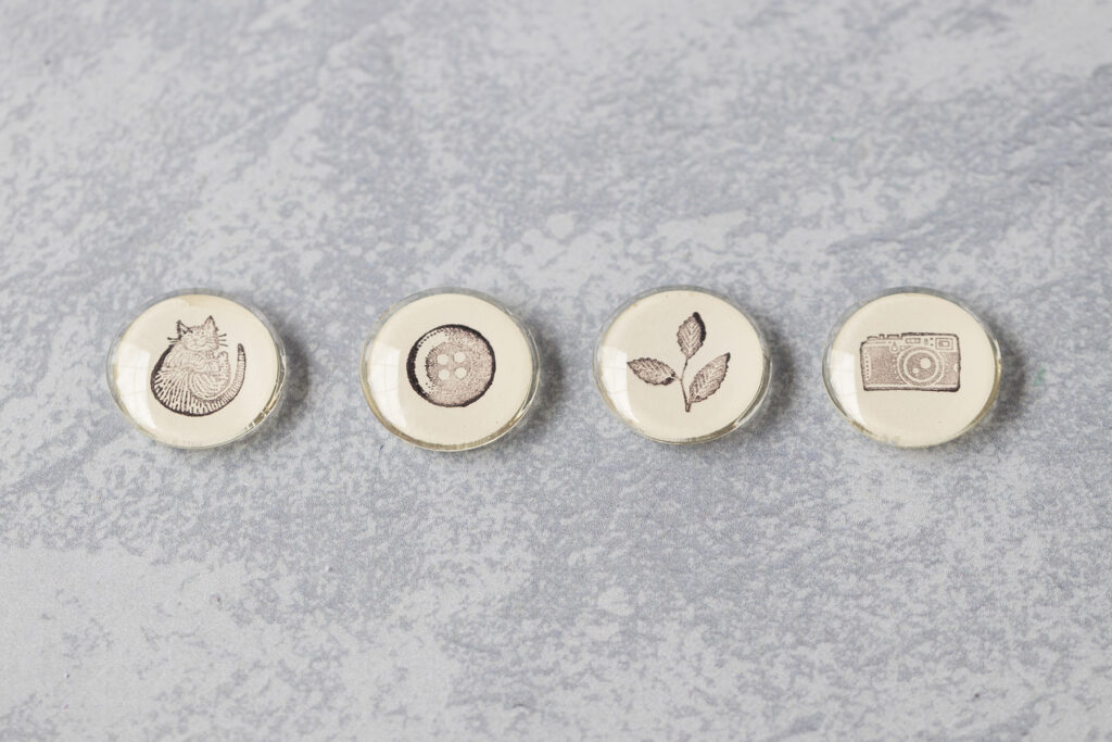 DIY Stamp Glass Magnets