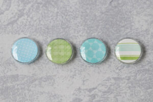 DIY Scrapbook Paper Glass Magnets