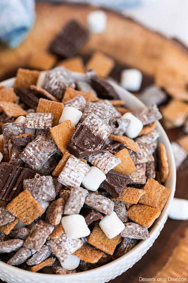 S'mores Puppy Chow Desserts on a Dime