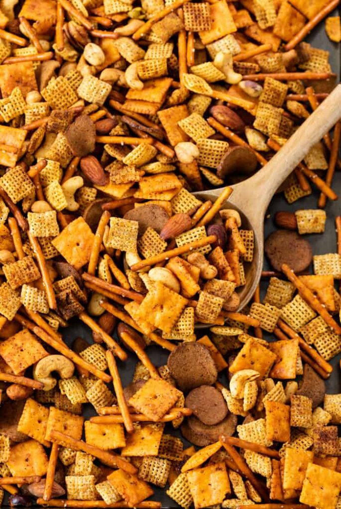 Spicy Chex Mix Recipe The Cozy Cook