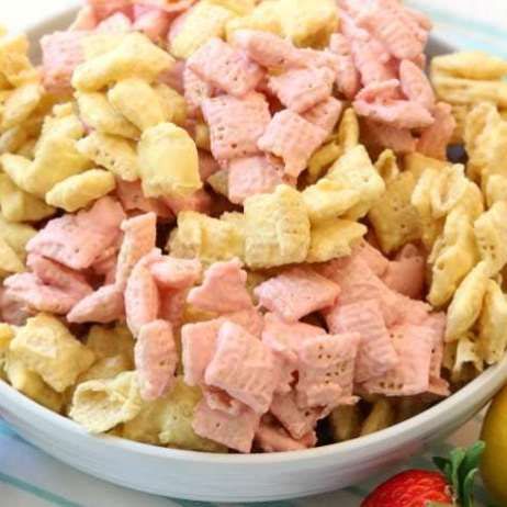 Strawberry Lemonade Chex Mix Butter With a Side of Bread