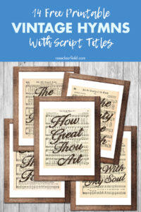 14 Free Printable Vintage Hymns With Script Titles