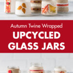 Autumn Twine Wrapped Upcycled Glass Jars
