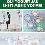 Easy DIY Project Upcycled Oui Yogurt Jar Sheet Music Votives