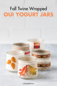 Fall Twine Wrapped Oui Yogurt Jars