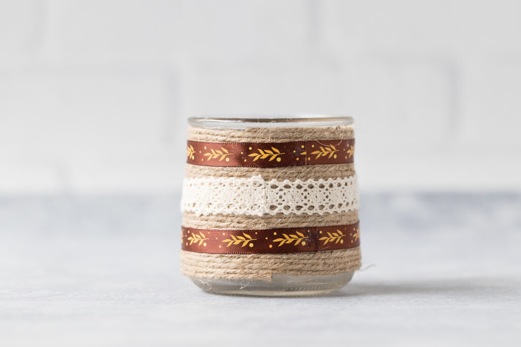 Autumn Twine Wrapped Jar