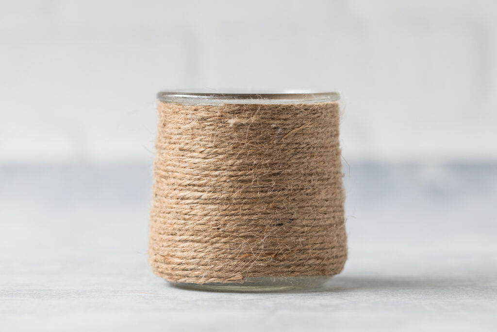 Twine Wrapped Glass Jar