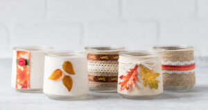 Fall Twine Wrapped Oui Yogurt Jars Rose Clearfield