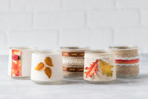 Fall Twine Wrapped Oui Yogurt Jars