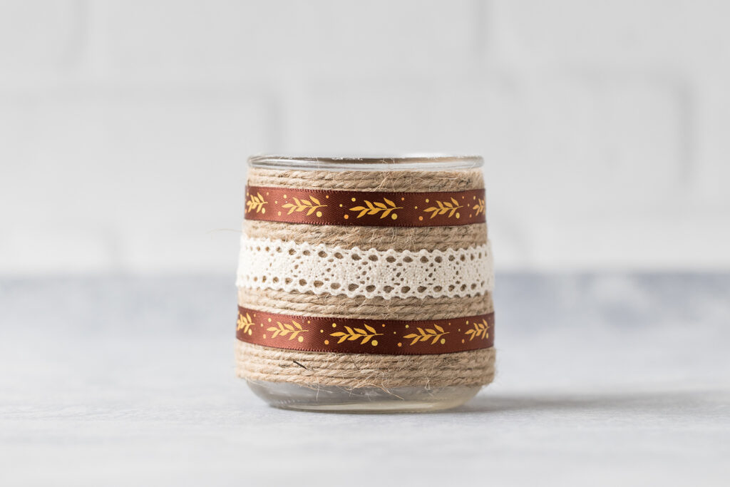 Lace and Ribbon Fall Oui Jar