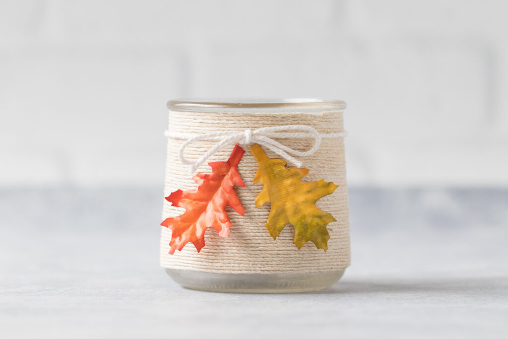 Leaves Twine Wrapped Oui Jar