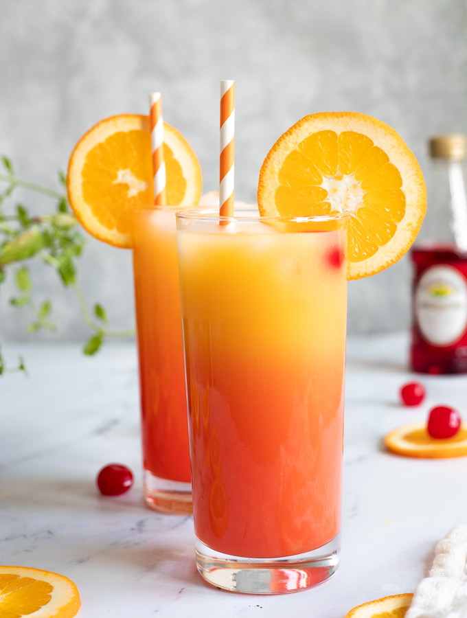 Tequila Sunrise Mocktail Drink Recipe Whisk It Real Gud