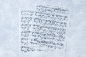 Sheet Music Printed on Vellum