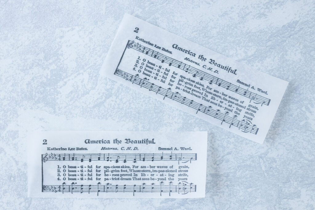 Sheet Music Printed on Vellum