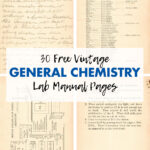 30 Free Vintage General Chemistry Lab Manual Pages