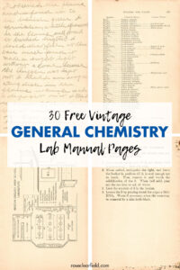 30 Free Vintage General Chemistry Lab Manual Pages