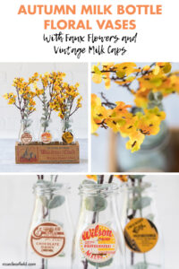 Autumn Milk Bottle Floral Vases