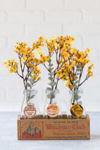 Fall Milk Cap Floral Vases Craft Project