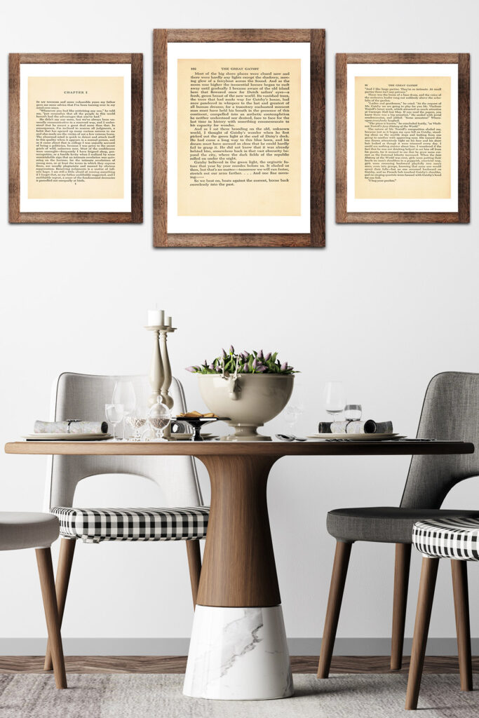 Dining Room The Great Gatsby Pages Framed