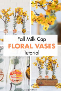 Fall Milk Cap Floral Vases Tutorial