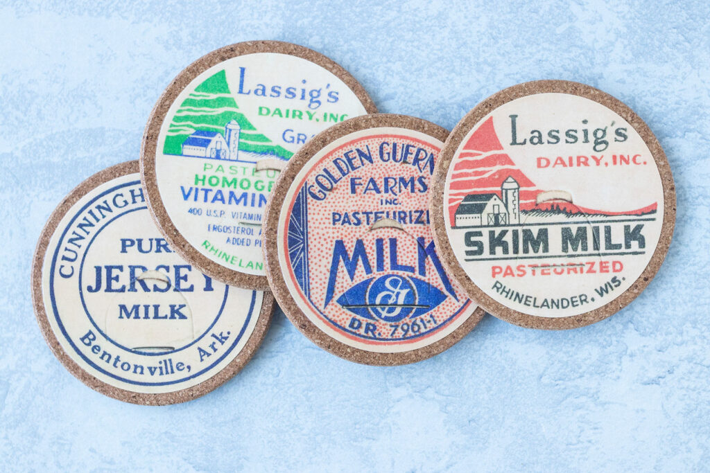 Vintage Milk Cap Coasters