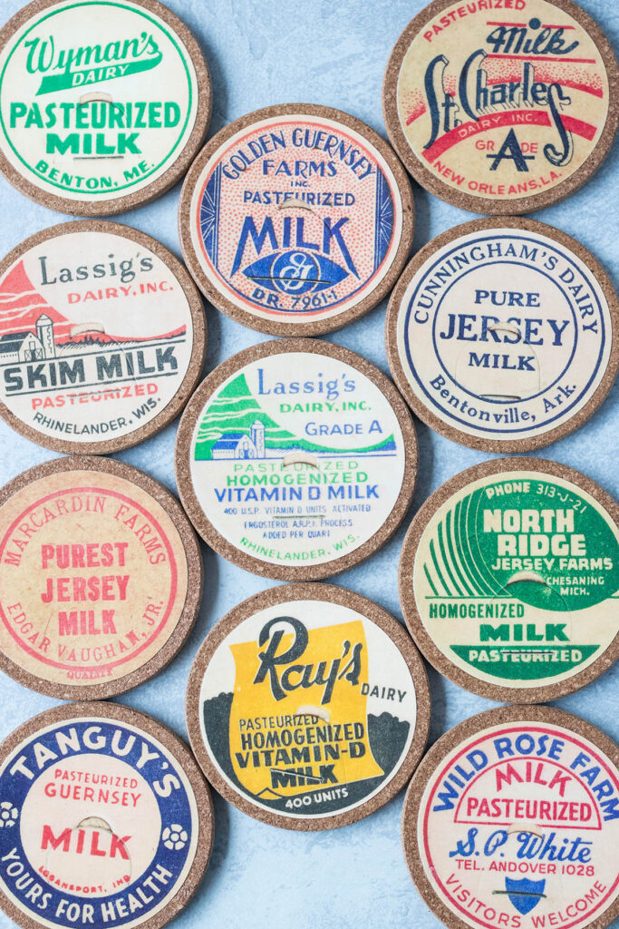 Vintage Milk Cap Coasters