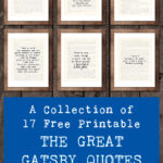 A Collection of 17 Free Printable The Great Gatsby Quotes Wall Art