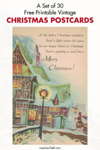 A Set of 30 Free Printable Vintage Christmas Postcards