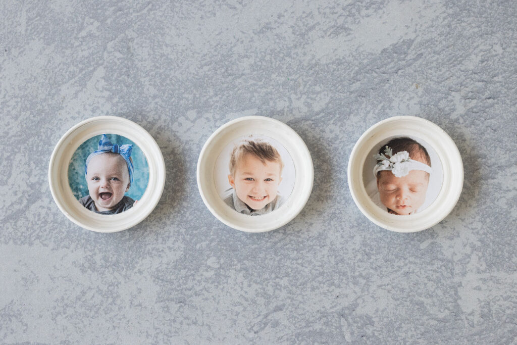 Baby Food Jar Lid Photo Magnets In Progress