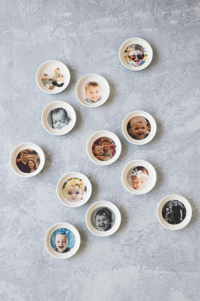 Handmade Baby Jar Lid Photo Magnets