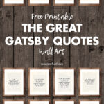 Free Printable The Great Gatsby Quotes Wall Art