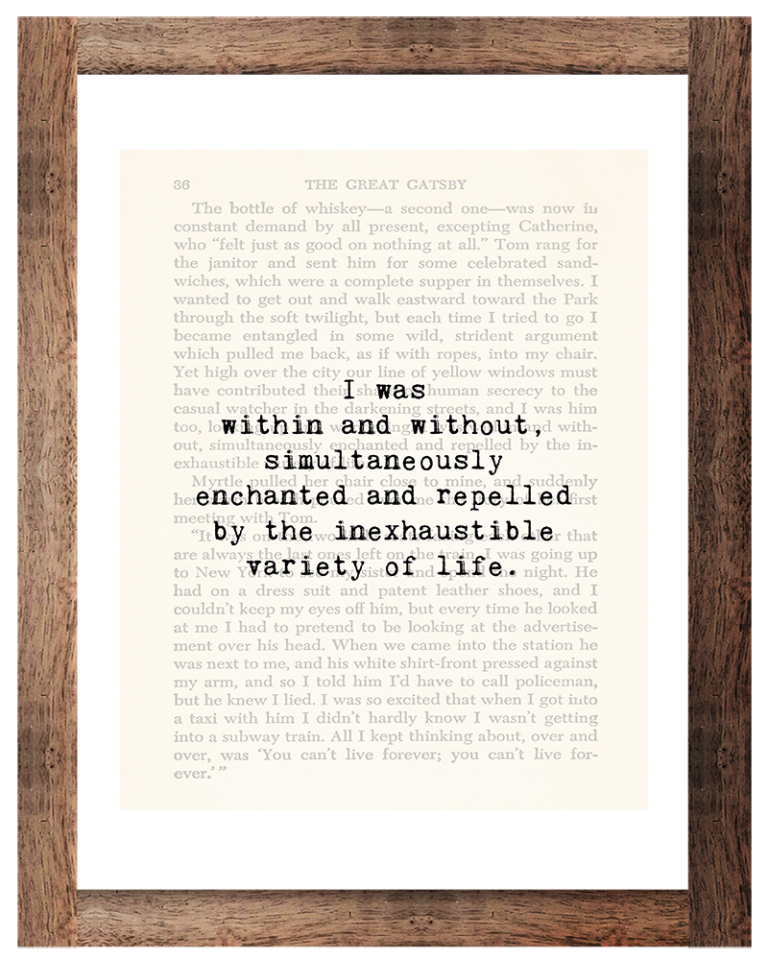 Free Printable The Great Gatsby Quotes Wall Art • Rose Clearfield