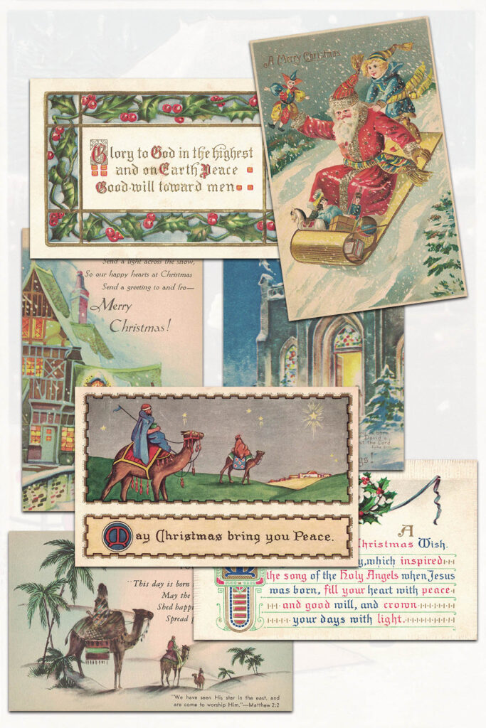 Vintage Christmas Postcards Preview