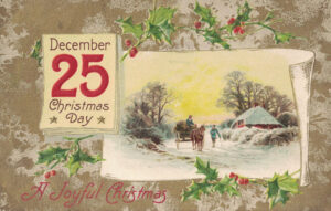 Vintage Postcard Christmas December 25 Christmas Day