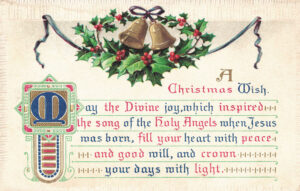 Vintage Postcard Christmas Divine Joy